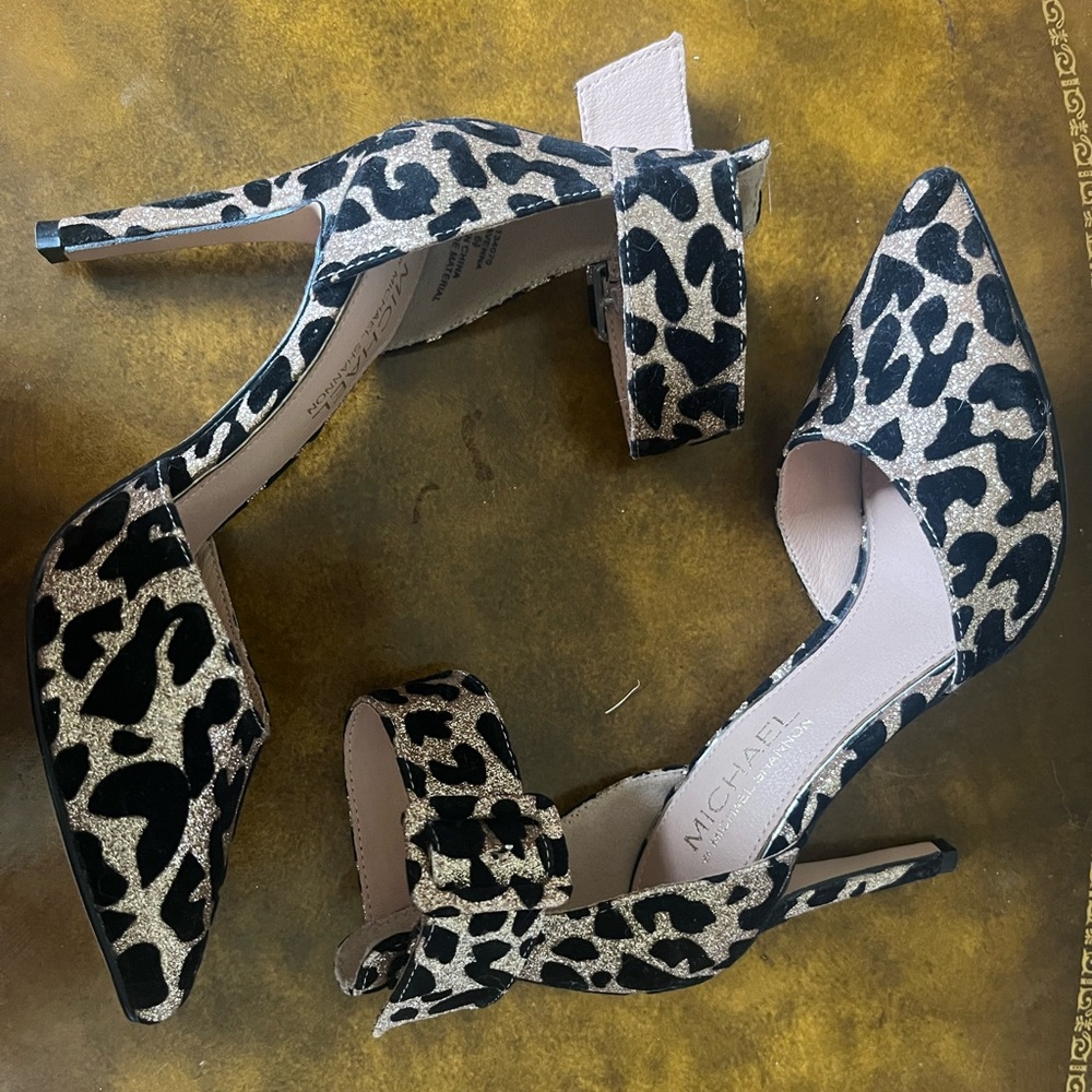 Michael Shannon Leopard Glitter Women's Stilettos
